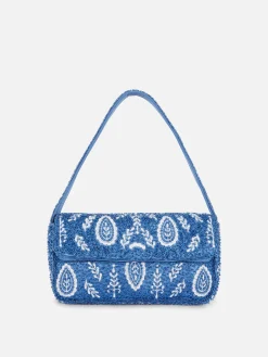 Sacs Et Porte-Monnaie|Primark Sac Bandoulière Orné De Perles Bleu