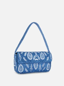 Sacs Et Porte-Monnaie|Primark Sac Bandoulière Orné De Perles Bleu