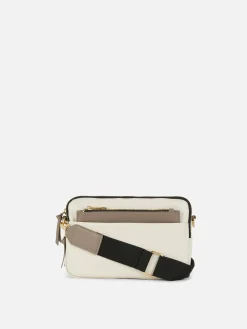 Sacs Et Porte-Monnaie|Primark Sac Bandoulière (petit) à Double Zip En Faux Crocodile Écru