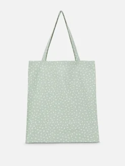 Sacs Et Porte-Monnaie|Primark Sac Cabas En Toile De Coton à Motif Floral Vert clair