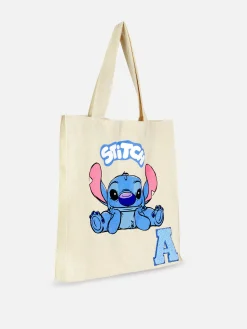 Sacs|Primark Sac Fourre-tout à Initiale Disney Stitch Naturel