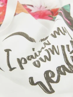 Accessoires Voyages|Primark Sac Fourre-tout Imprimé Frida Kahlo Blanc