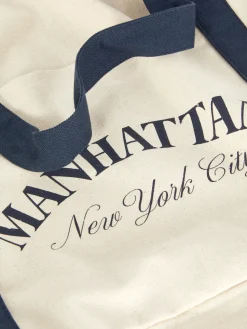 Sacs Et Porte-Monnaie|Primark Sac Fourre-tout Oversize En Toile Manhattan Écru