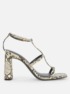 Chaussures À Talons|Primark Sandales à Talon Carré Et Bride En T Rita Ora Multicolore