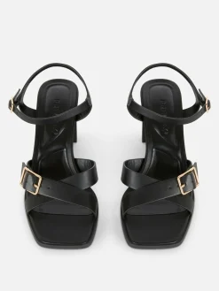 Chaussures À Talons|Primark Sandales à Talons Et Brides Croisées Noir