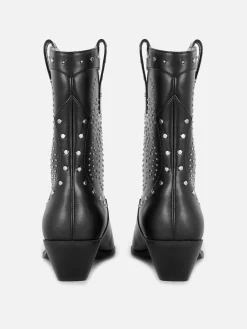 Bottes|Primark Santiags Cloutées Noir