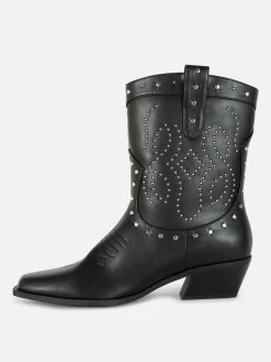 Bottes|Primark Santiags Cloutées Noir