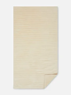 Serviettes|Primark Serviette De Bain Côtelée Texturée Crème clair