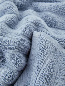 Serviettes|Primark Serviette De Bain Côtelée Texturée Bleu moyen