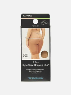 Sous-Vêtements Gainants|Primark Short Amincissant à Taille Haute 80 Deniers Caramel