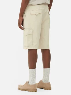 Shorts|Primark Short Cargo Avec Cordon De Serrage Grège