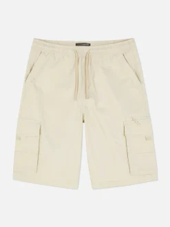Shorts|Primark Short Cargo Avec Cordon De Serrage Grège