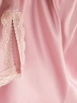 Bas De Pyjama|Primark Short De Pyjama En Satin à Finitions En Dentelle Rose