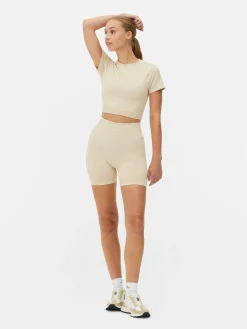 Vêtements De Sport|Primark Short De Yoga Sans Couture à Coordonner Kappa X Écru