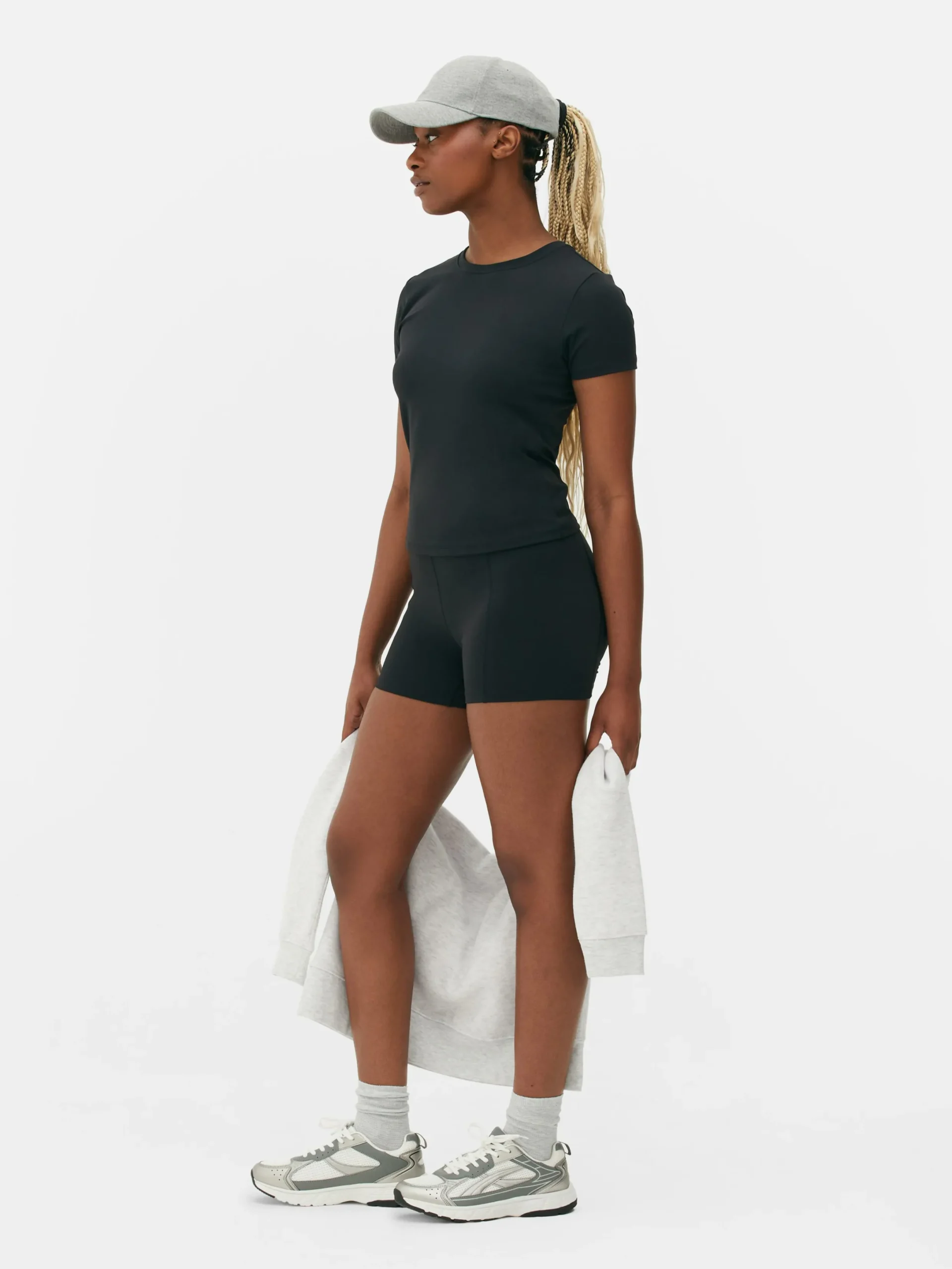 Vêtements De Sport|Primark Short De Yoga Taille Haute En Tissu Ultra-doux Noir