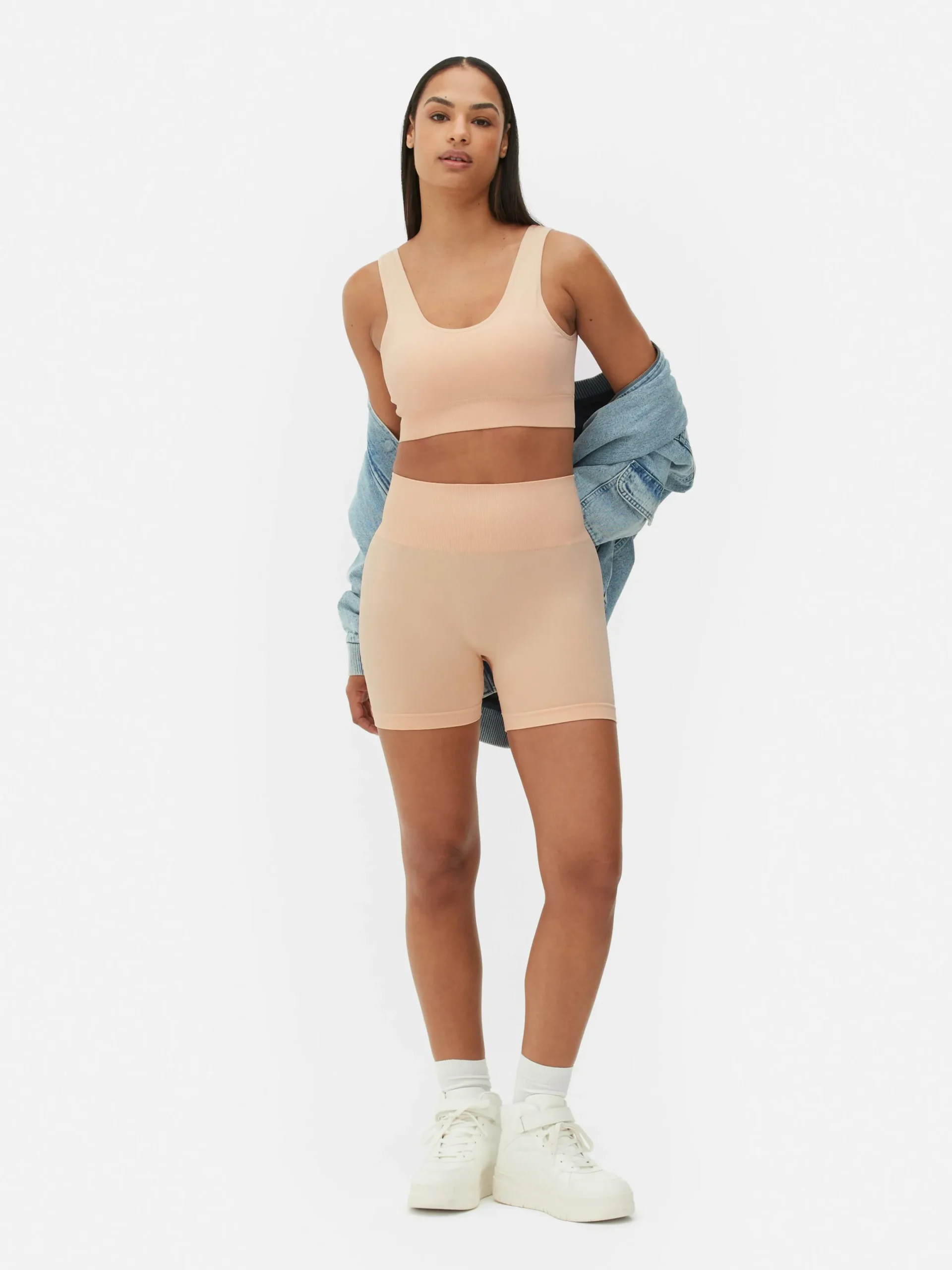 Vêtements De Sport|Primark Short De Yoga Taille Haute Sans Coutures Pêche