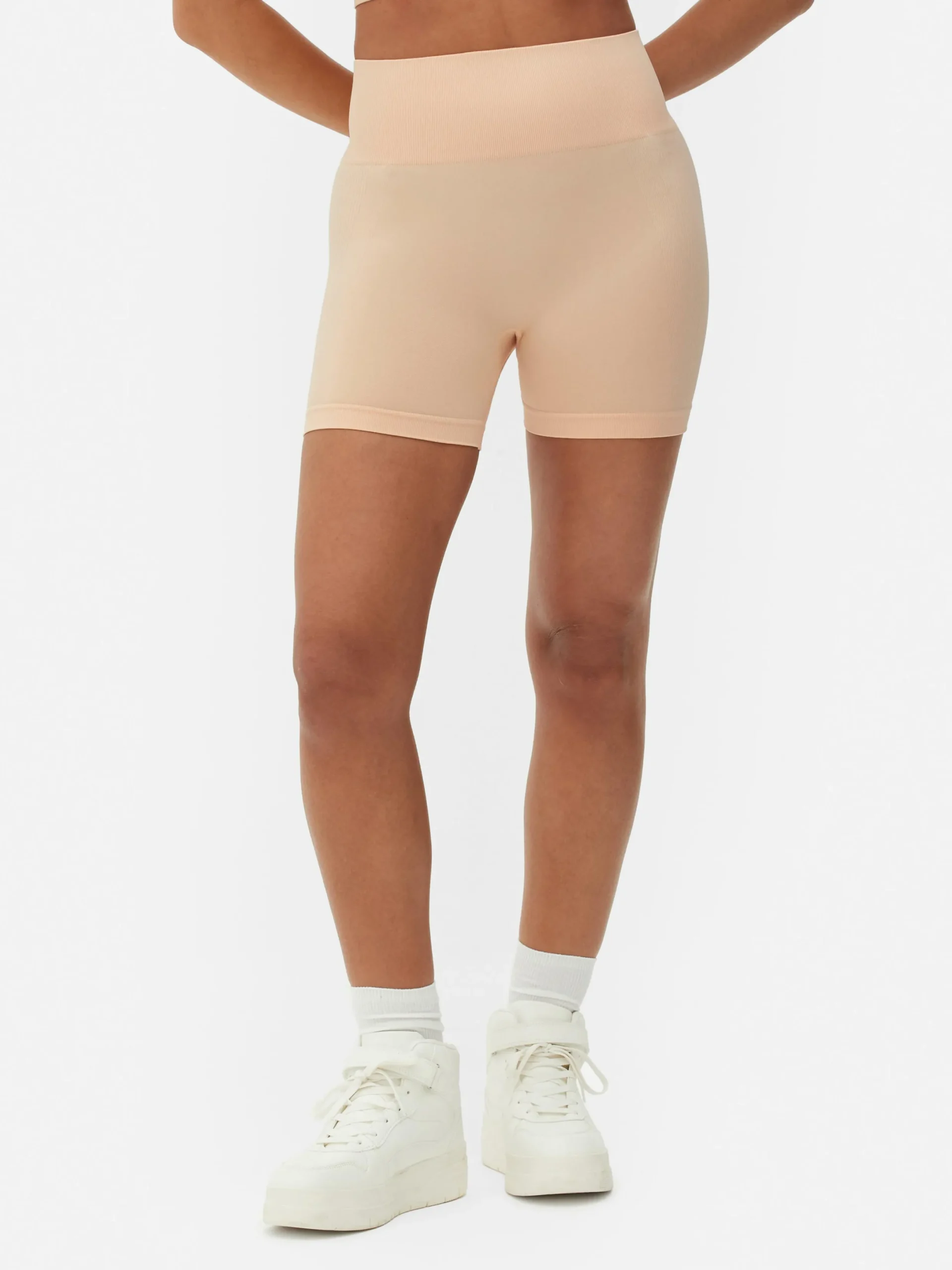 Vêtements De Sport|Primark Short De Yoga Taille Haute Sans Coutures Pêche