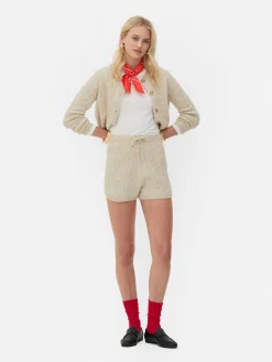Shorts|Primark Short En Maille Torsadée Rita Ora Beige