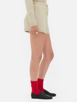 Shorts|Primark Short En Maille Torsadée Rita Ora Beige