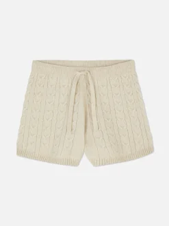 Shorts|Primark Short En Maille Torsadée Rita Ora Beige