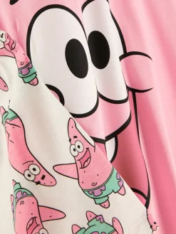 Ensembles Pyjamas|Primark Short Et T-shirt Femme Bob L'éponge Patrick étoile De Mer Pour Toute La Famille Rose