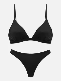 Ensembles Lingerie|Primark Soutien-gorge Triangle Et String En Microfibre Noir