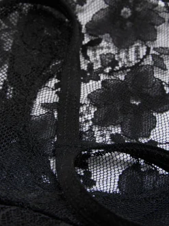 Culotte|Primark String En Dentelle à Motif Floral Noir