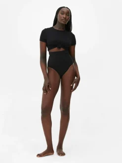 Sous-Vêtements Gainants|Primark String Gainant à Taille Haute Sans Couture Noir