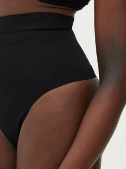 Sous-Vêtements Gainants|Primark String Gainant à Taille Haute Sans Couture Noir