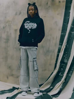 Beetlejuice|Tout Halloween|Primark Sweat à Capuche à Motifs Multiples Beetlejuice Noir