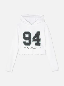 Sweats À Capuche Et Sweat-Shirts|Primark Sweat à Capuche Court New York Blanc