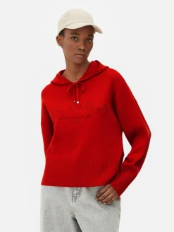 Sweats À Capuche Et Sweat-Shirts|Pulls Et Gilets|Primark Sweat à Capuche Tricoté à Message Rouge