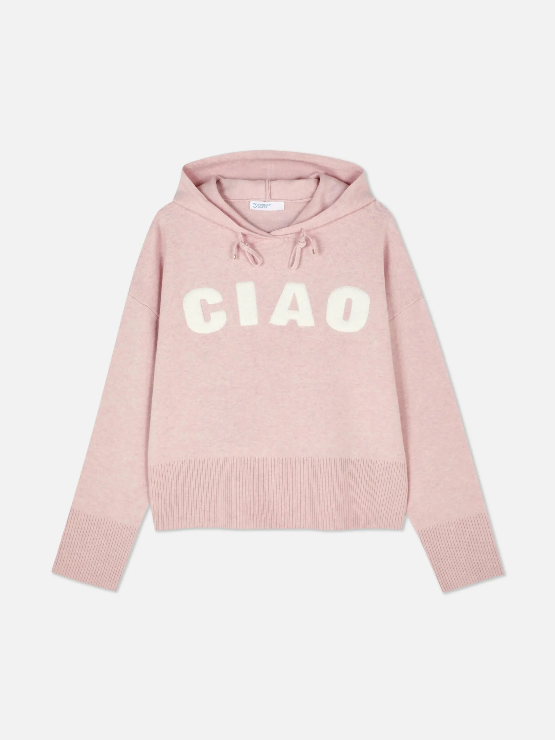 Sweats À Capuche Et Sweat-Shirts|Pulls Et Gilets|Primark Sweat à Capuche Tricoté à Message Rose poudré