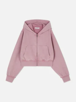 Sweats À Capuche Et Sweat-Shirts|Primark Sweat Côtelé Zippé à Capuche Rose