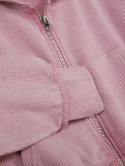 Sweats À Capuche Et Sweat-Shirts|Primark Sweat Côtelé Zippé à Capuche Rose