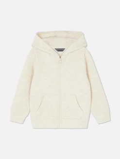 Sweats À Capuche Et Sweat-Shirts|Primark Sweat Texturé à Capuche Zippé Écru