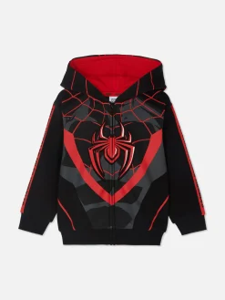 Déguisements Halloween Pour Enfants|Tout Halloween|Primark Sweat Zippé à Capuche Marvel Spider-Man Miles Morales Noir