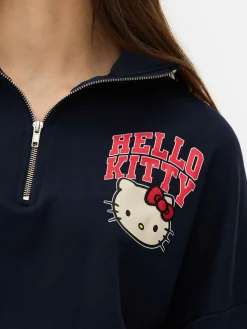 Sweats À Capuche Et Sweat-Shirts|Primark Sweat-shirt à Col Zippé Hello Kitty Bleu marine