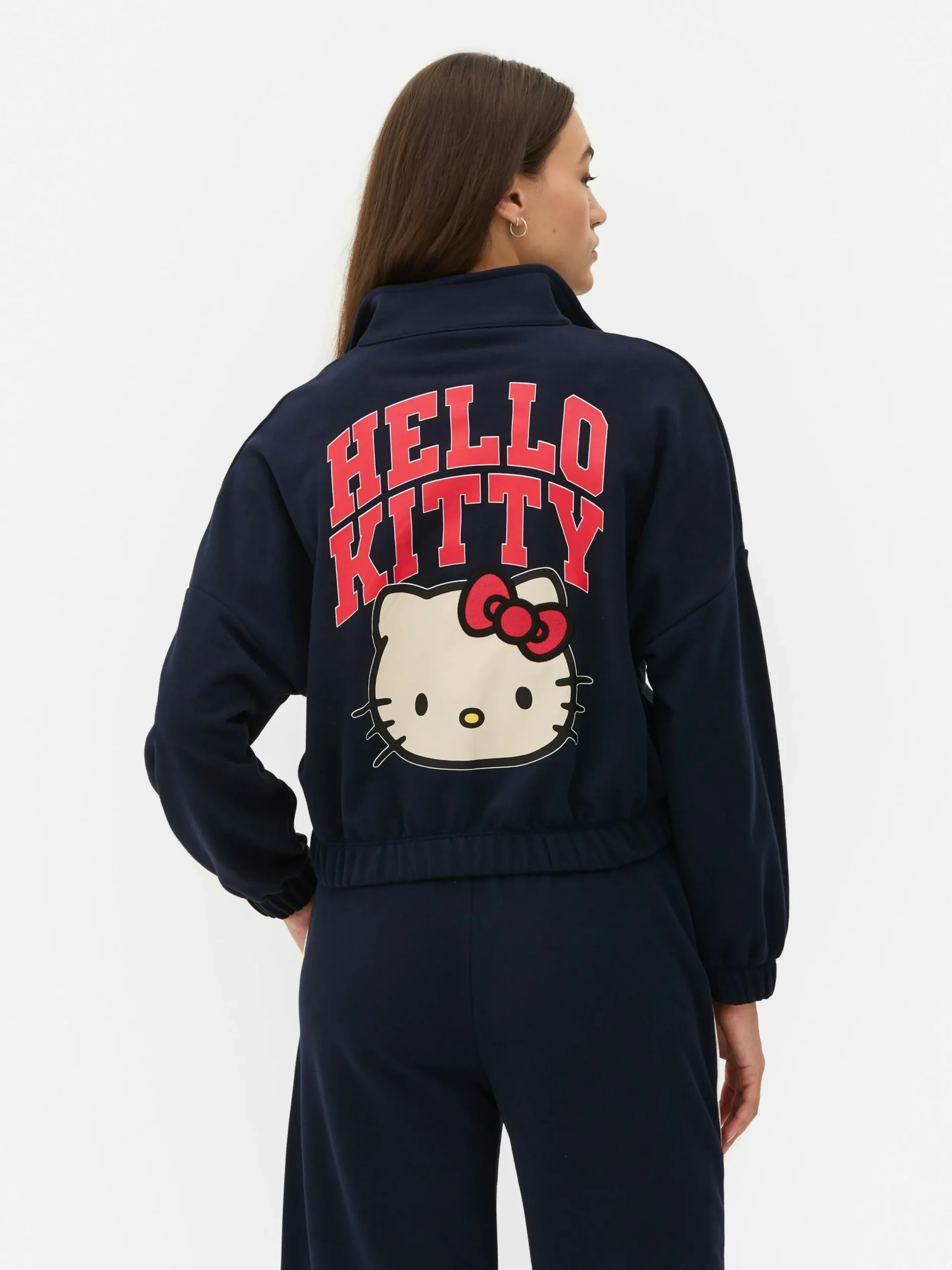 Sweats À Capuche Et Sweat-Shirts|Primark Sweat-shirt à Col Zippé Hello Kitty Bleu marine