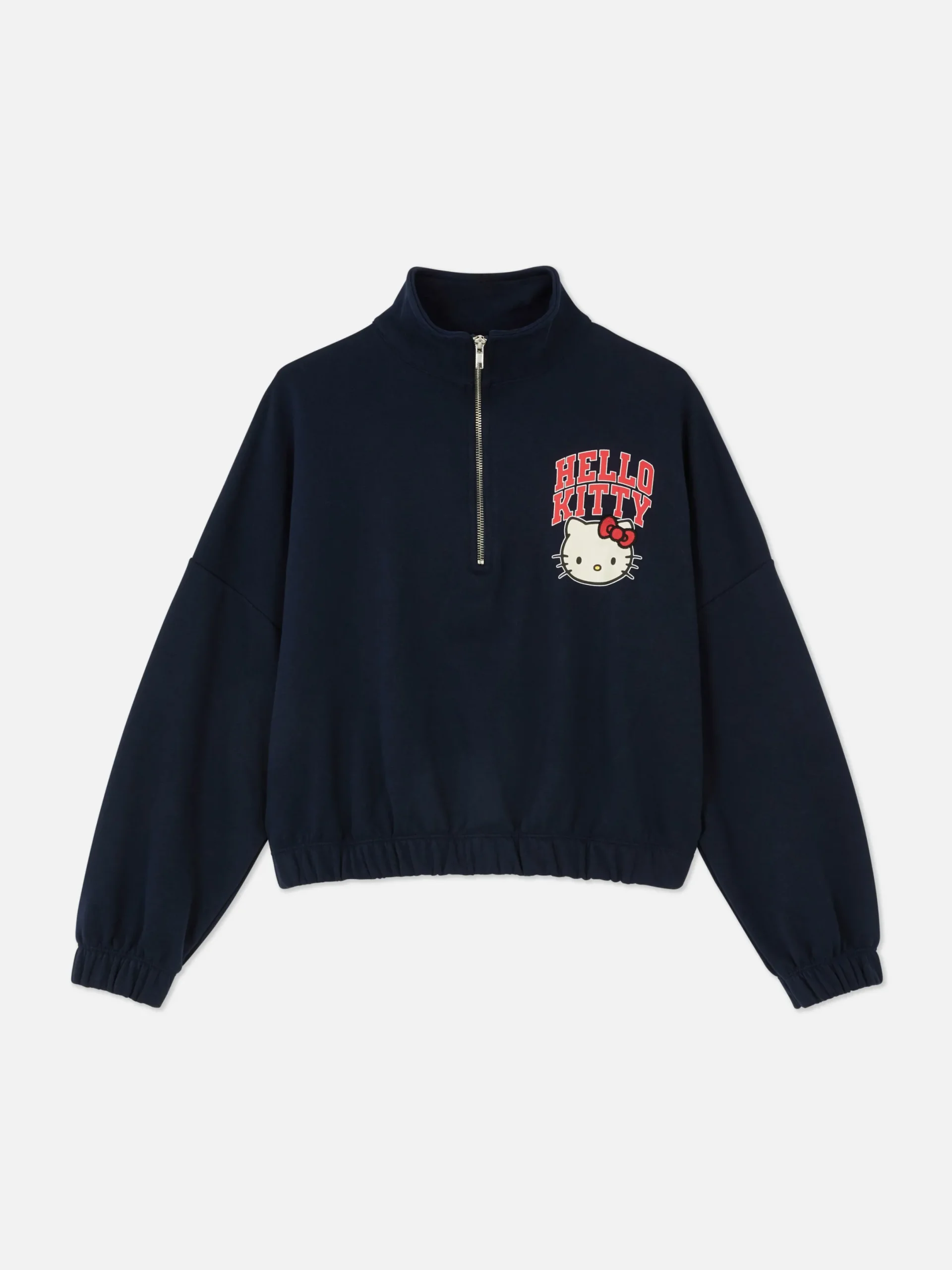 Sweats À Capuche Et Sweat-Shirts|Primark Sweat-shirt à Col Zippé Hello Kitty Bleu marine