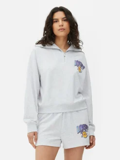 Sweats À Capuche Et Sweat-Shirts|Primark Sweat-shirt à Col Zippé NBA Los Angeles Lakers à Coordonner Gris