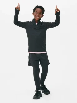 Hauts Et T-Shirts|Vêtements De Sport|Primark Sweat-shirt à Col Zippé Performance Noir