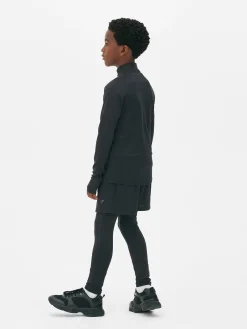 Hauts Et T-Shirts|Vêtements De Sport|Primark Sweat-shirt à Col Zippé Performance Noir