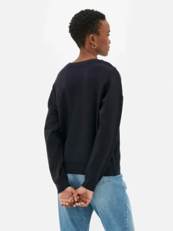 Sweats À Capuche Et Sweat-Shirts|Primark Sweat-shirt à Message Sur Le Devant Bleu marine