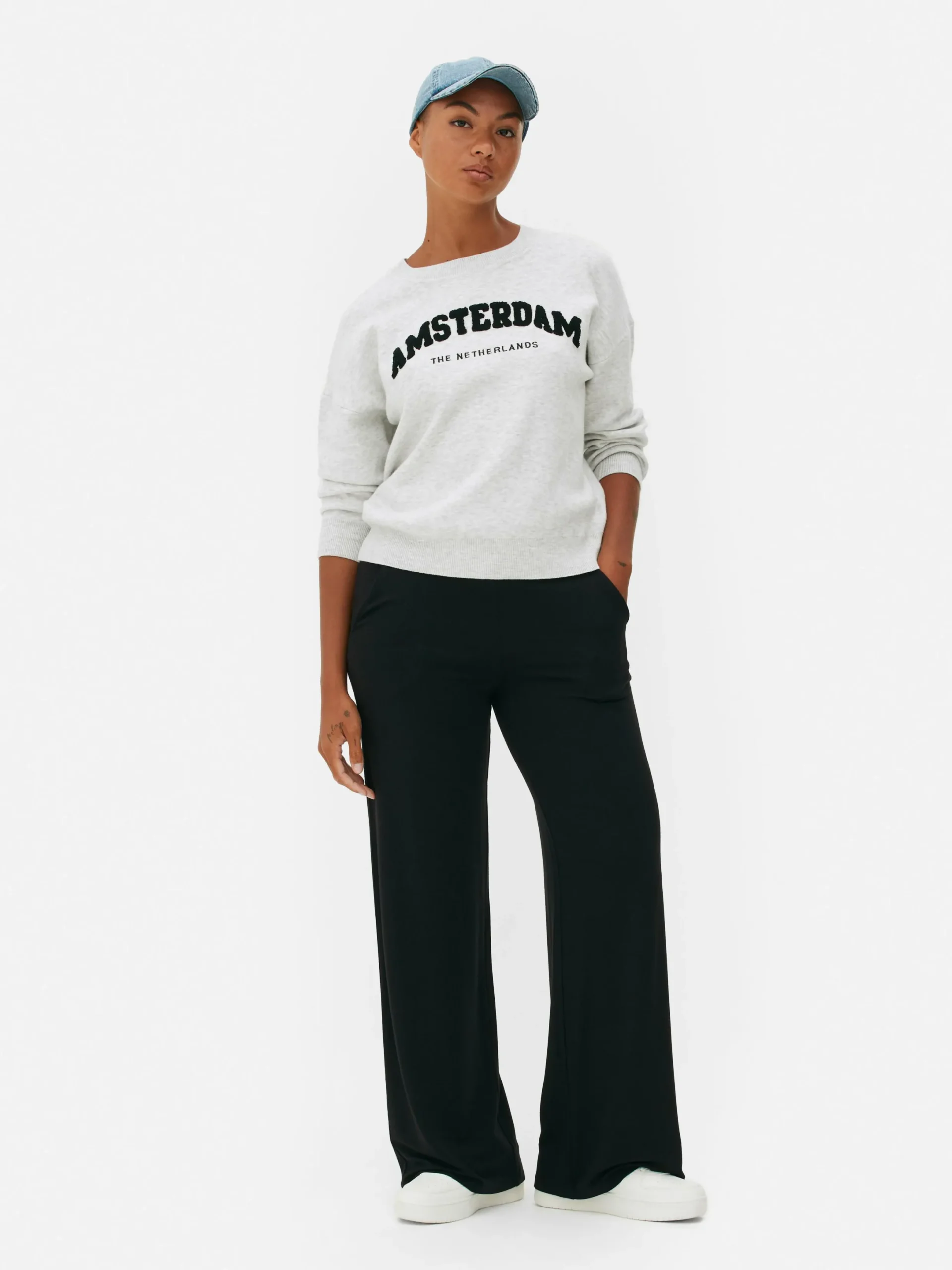 Sweats À Capuche Et Sweat-Shirts|Primark Sweat-shirt à Message Sur Le Devant Gris chiné