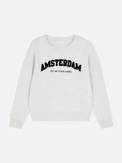 Sweats À Capuche Et Sweat-Shirts|Primark Sweat-shirt à Message Sur Le Devant Gris chiné