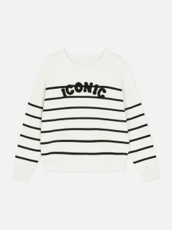 Sweats À Capuche Et Sweat-Shirts|Primark Sweat-shirt à Message Sur Le Devant Blanc