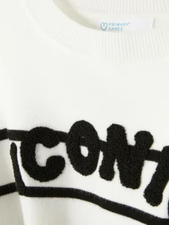 Sweats À Capuche Et Sweat-Shirts|Primark Sweat-shirt à Message Sur Le Devant Blanc