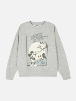 Sweats À Capuche Et Sweat-Shirts|Primark Sweat-shirt à Motif Esquisse Disney Mickey Mouse Gris