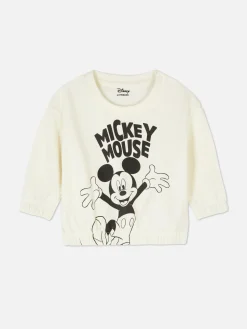 Pulls Et Gilets|Primark Sweat-shirt à Ourlet élastique Disney Mickey Mouse Écru